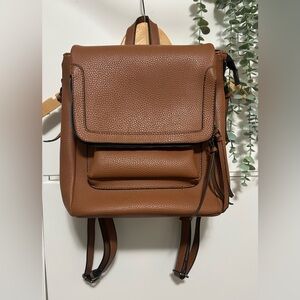 MIA & LUCA Brown Leather Backpack